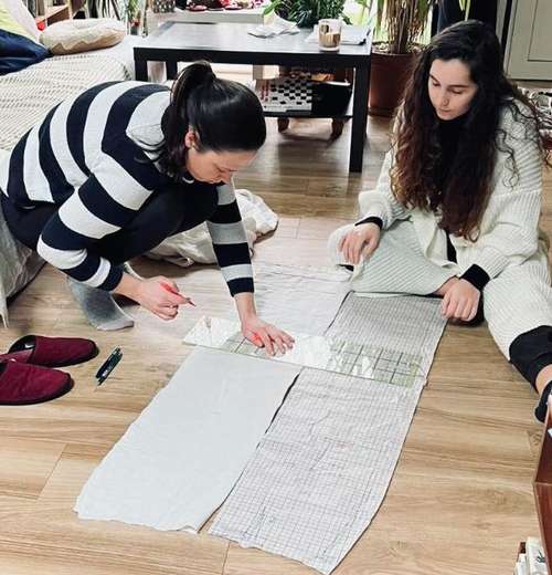 tracer patron robe de mariée en famille